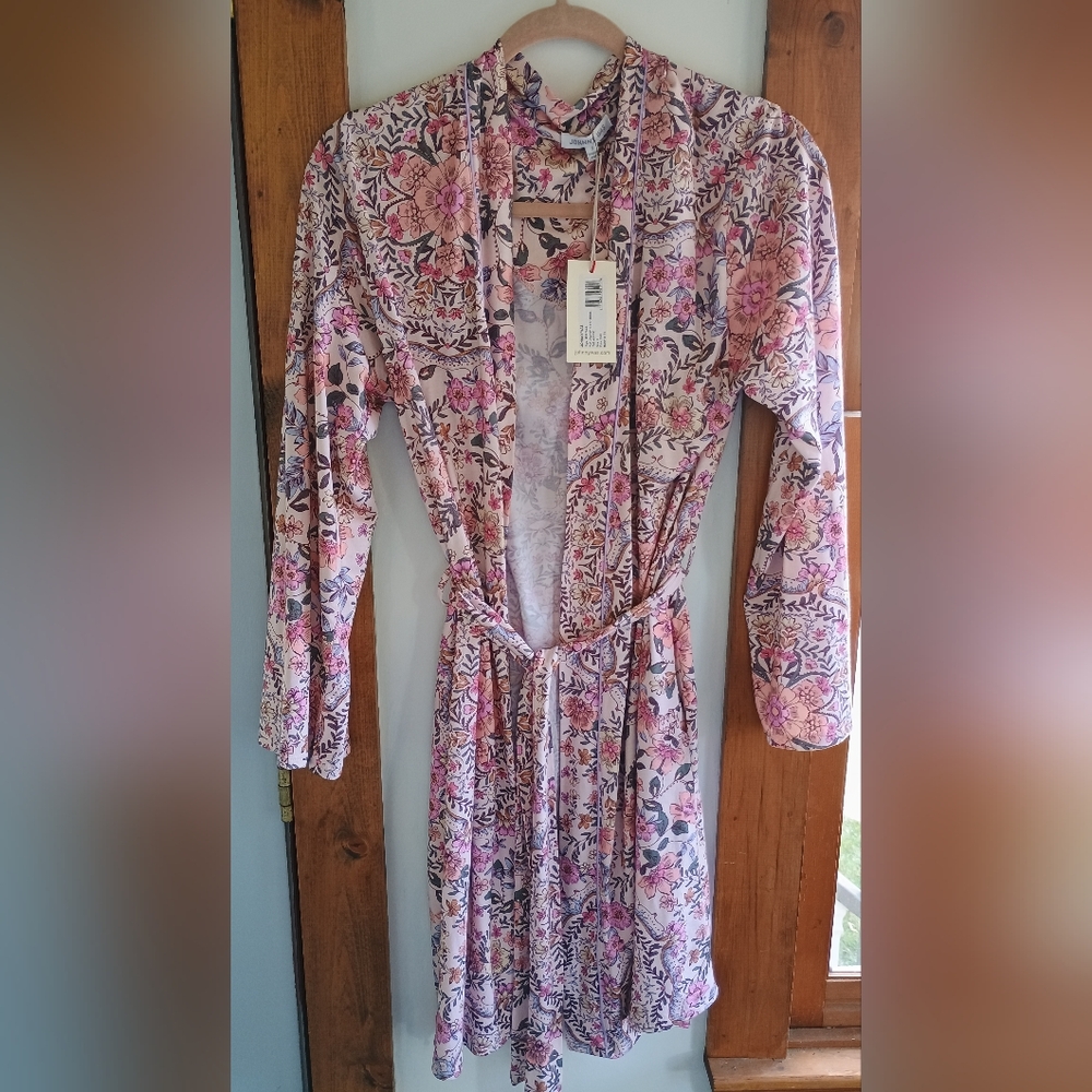 NEW With Tags Johnny Was The Jonesy Sleep Robe The Aussie Size Small Pink Floral